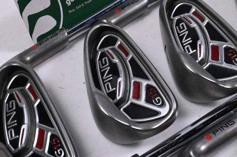 Ping G15 Irons / 5-PW+UW+SW / Red Dot / Regular Flex Ping AWT Shafts