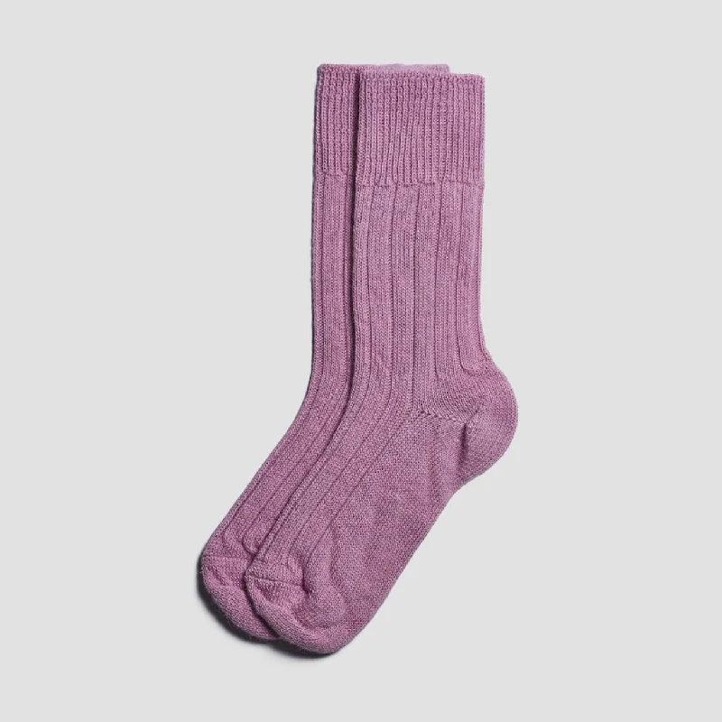 Raspberry Alpaca Bed Socks