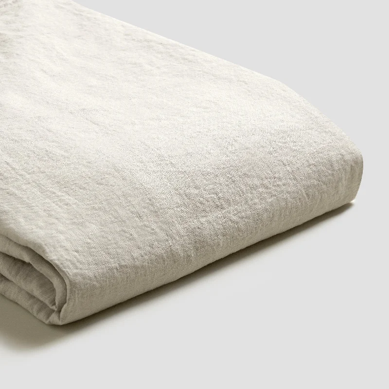 Oatmeal 100% Linen Flat Sheet