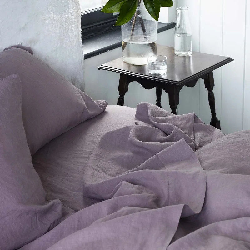 Elderberry 100% Linen Flat Sheet