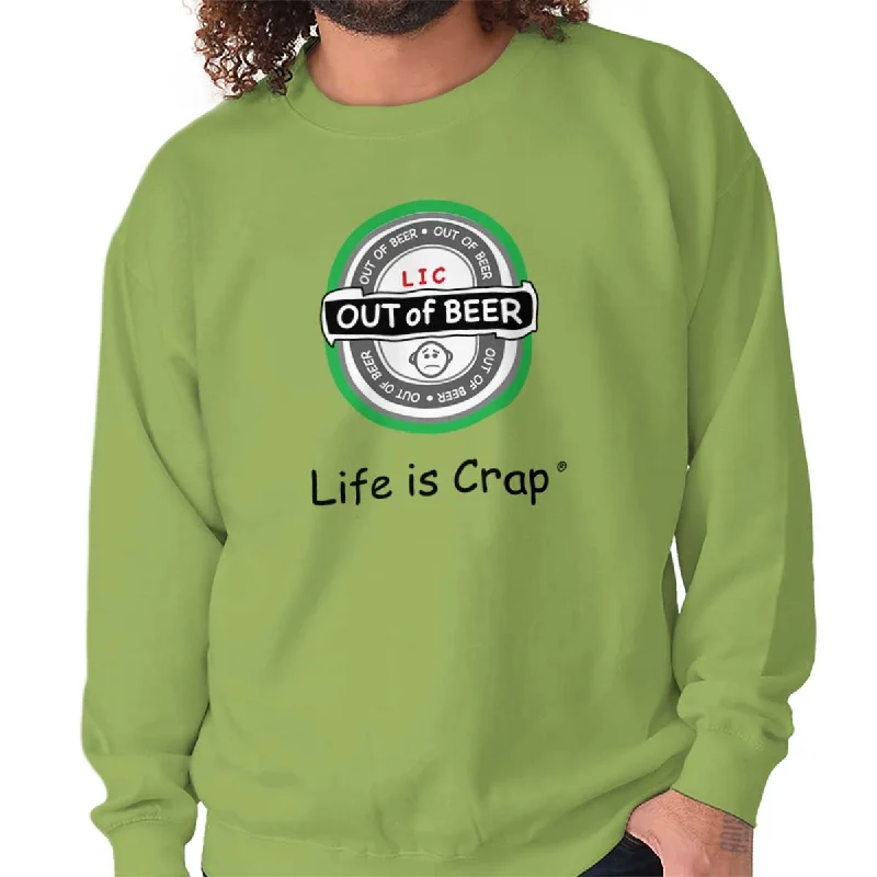 Out Of Beer Label Sweatshirt