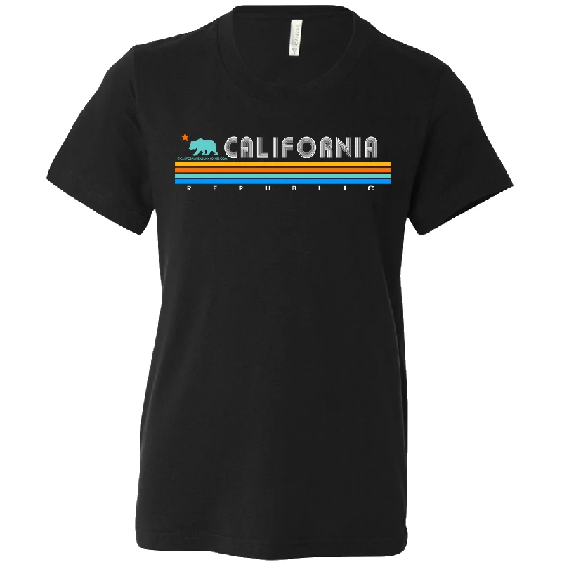 California Republic Vintage Stripe Asst Colors Youth T-Shirt/tee