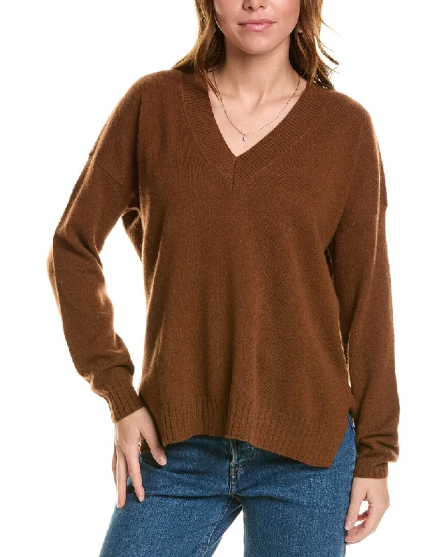 Minnie Rose High-Low Cashmere Sweater