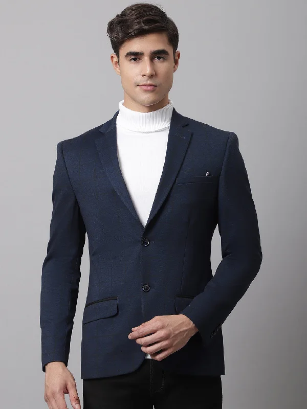 Men Navy Casual Blazer