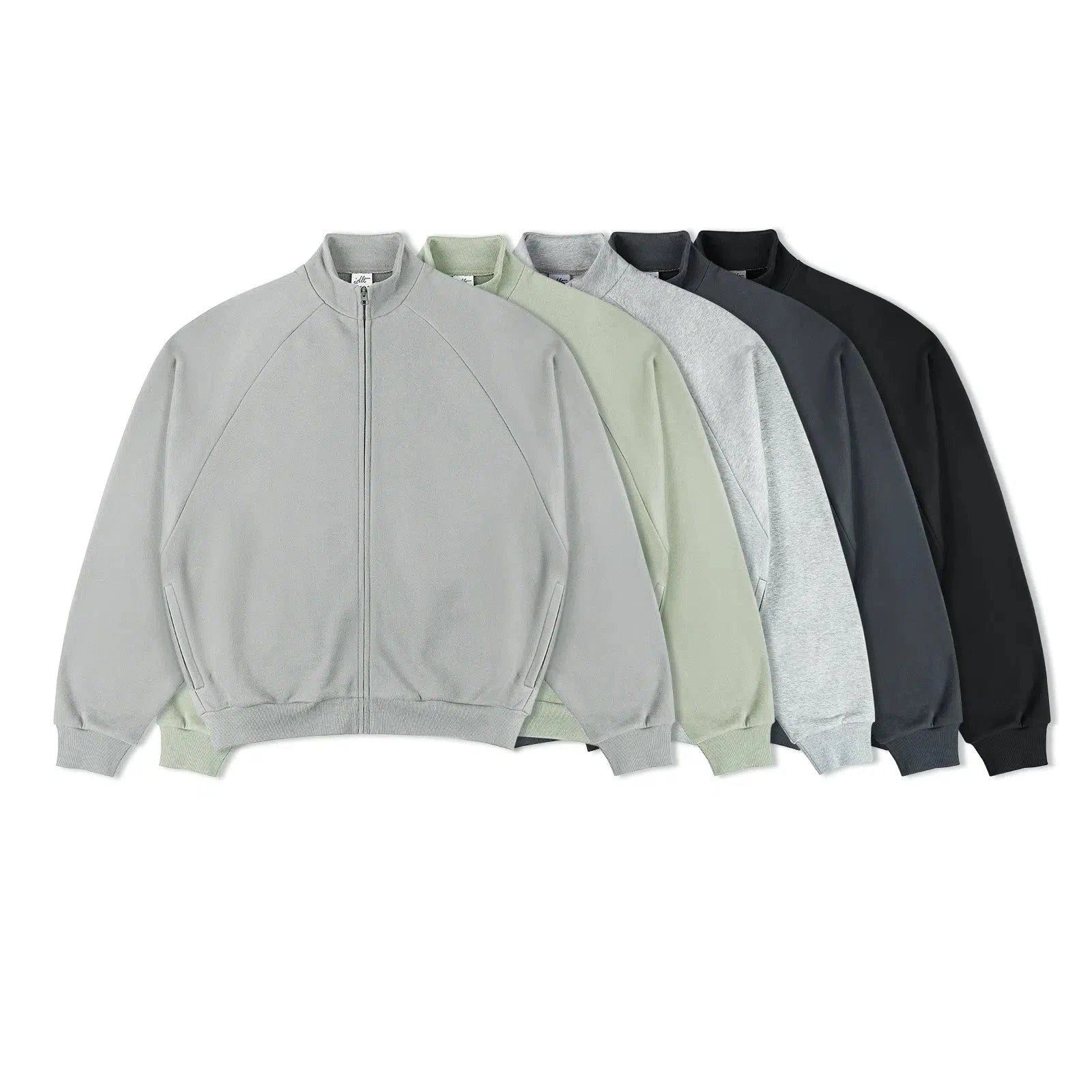 Zipper Raglan Sleeve Sweatshirt