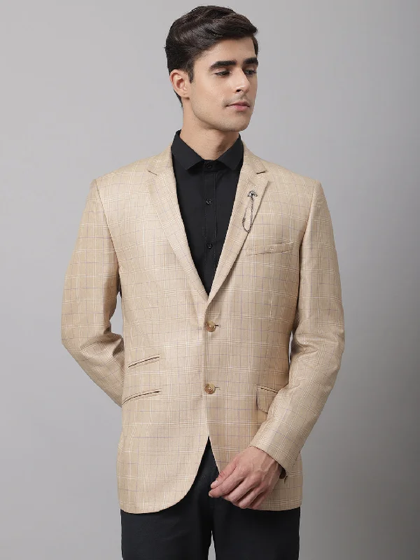 Men Camel Formal Blazer