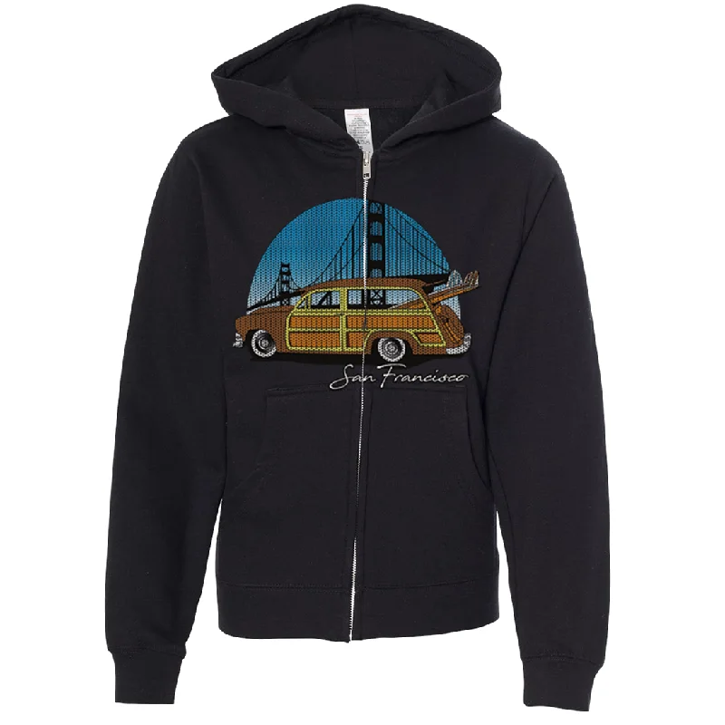 San Francisco Knit Style Woody Premium Youth Zip-Up Hoodie