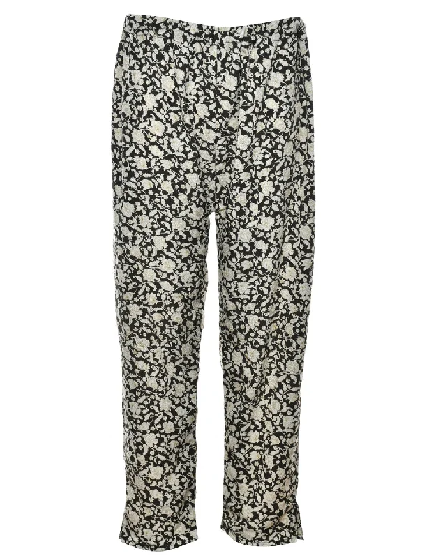 Floral Print Casual Trousers - W23 L26