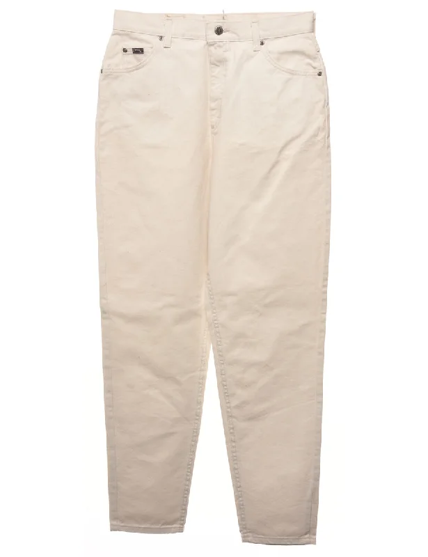 Ivory Tapered Jeans - W32 L32