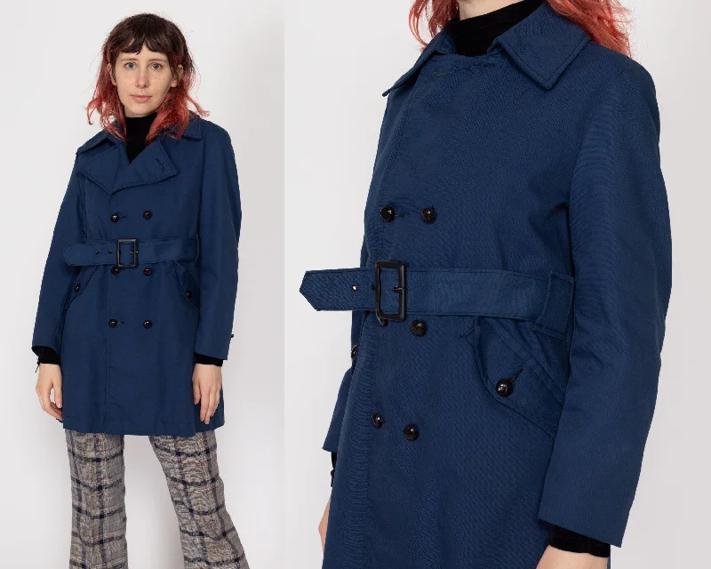 Petite XS 70s Mod Navy Blue Belted Jacket