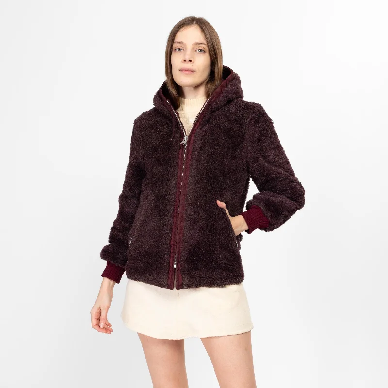 XS 70s Reversible Maroon Teddy Jacket