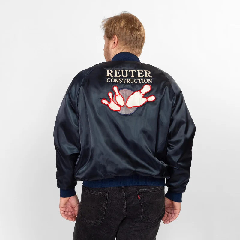 XXL 80s Bowling League Satin Varsity Jacket