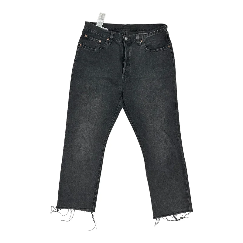 BLACK DENIM JEANS WIDE LEG by LEVIS Size:14