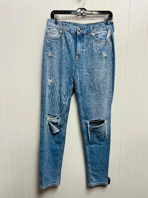 Blue Denim Jeans Straight Divided, Size 8