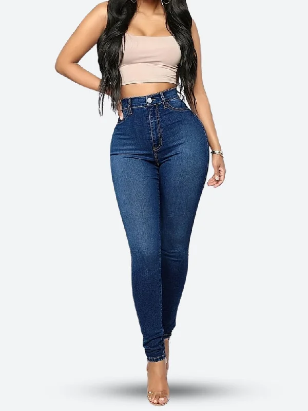 High Rise Denim Skinny Jeans