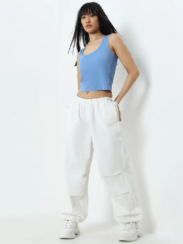 Nuon Off-White Relaxed - Fit Mid - Rise Jeans