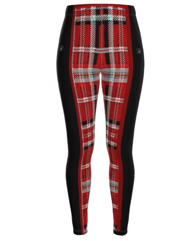 TRP Twisted Patterns 06: Digital Plaid 01-05A Designer Cindy High Waist Leggings