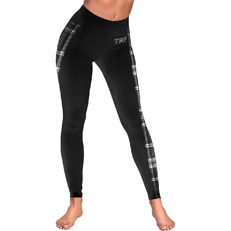 TRP Twisted Patterns 06: Digital Plaid 01-06B Designer Low Rise Leggings