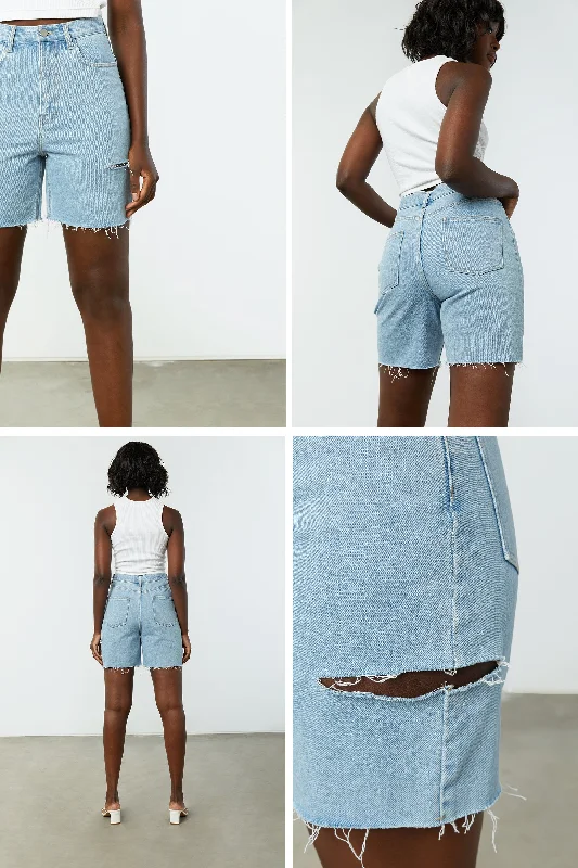 LONG DENIM SHORTS