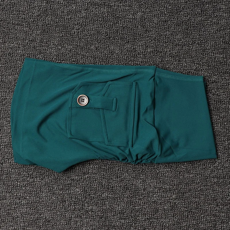 Women's Lake Green High Waist Shorts with Pocket for Gym Fitness Yoga