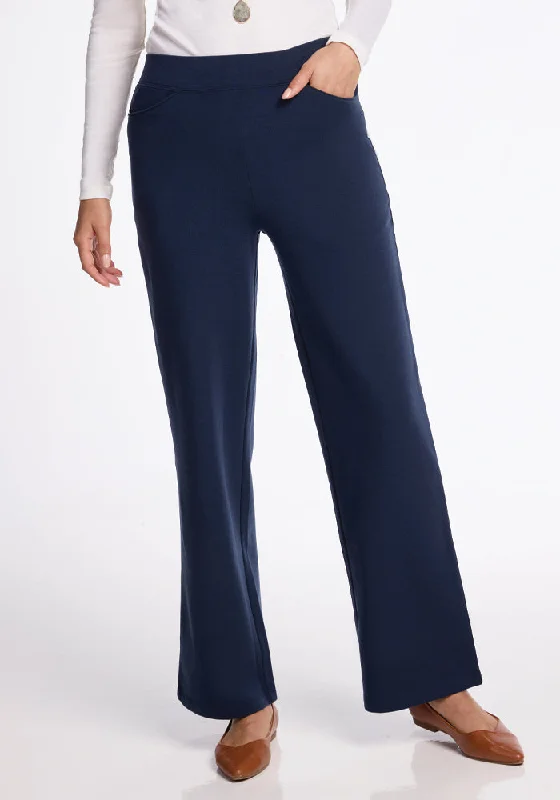 Ellie Wide Leg Pants - Deep Navy