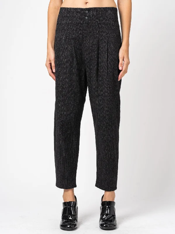 Bombé Shape Striped Trousers