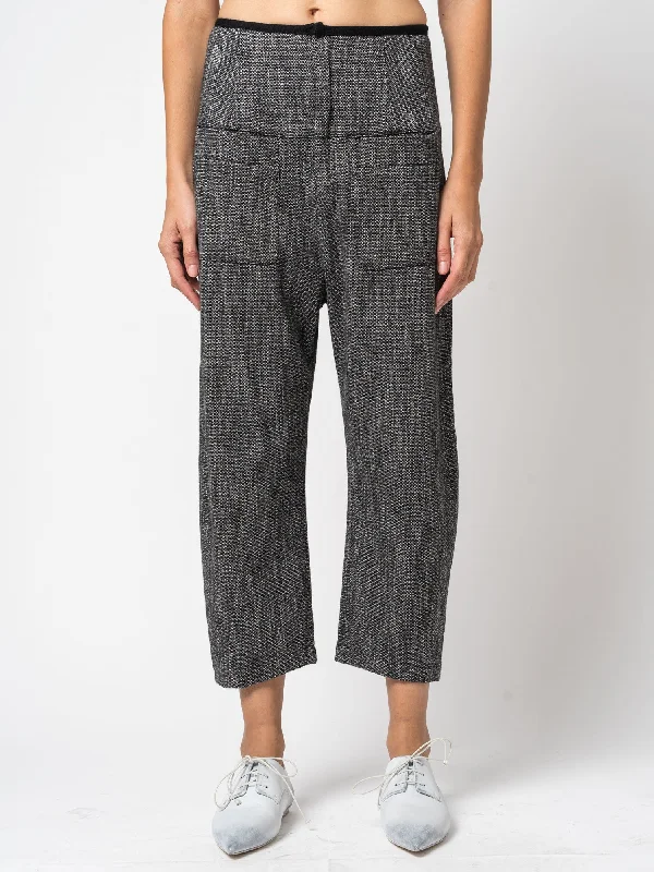 Micro-Patterned Low Crotch Trousers